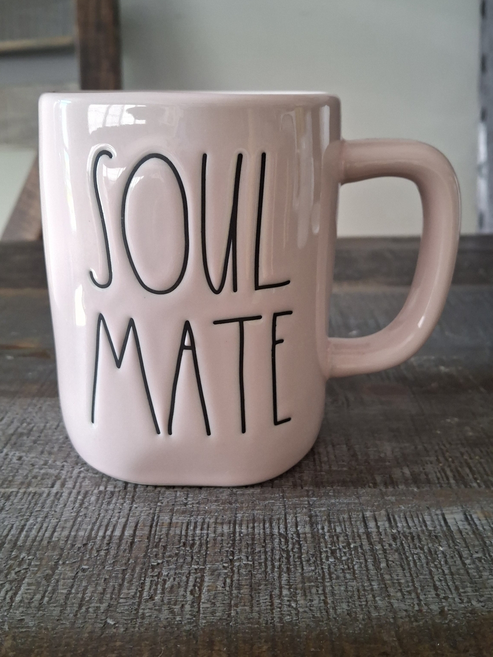 Rae Dunn Pink "SOUL MATE" Ceramic Mug